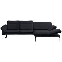 ECKSOFA in Webstoff Dunkelblau  - Anthrazit/Dunkelblau, Design, Textil/Metall (299/203cm) - Himolla
