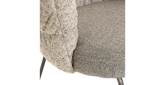 STUHL - Graubraun/Bronzefarben, Design, Textil/Metall (62/80/62cm) - Novel