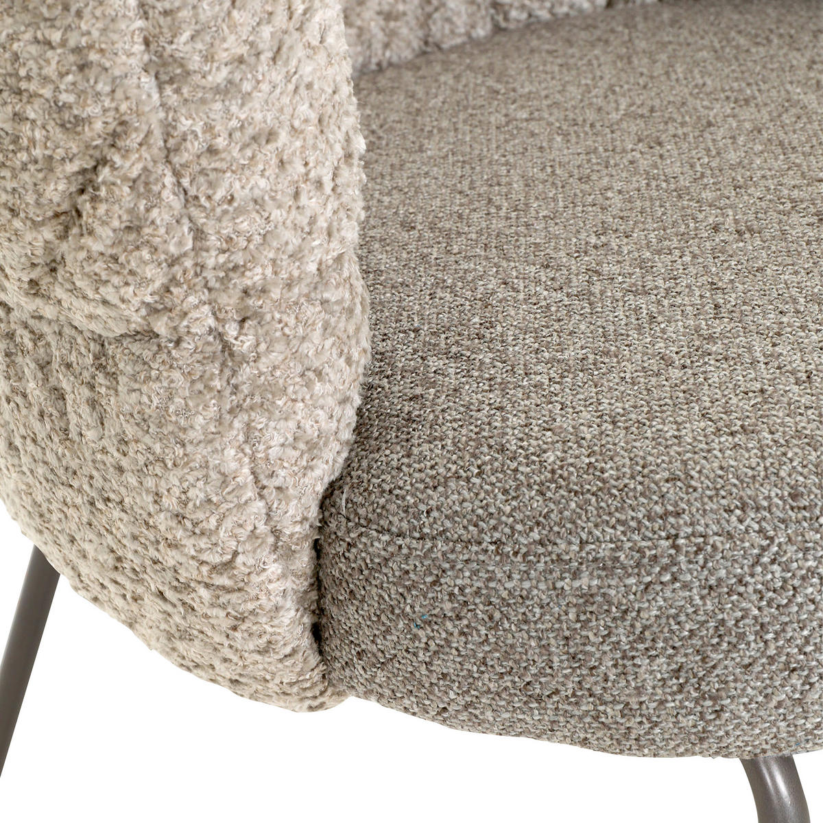 STUHL - Graubraun/Bronzefarben, Design, Textil/Metall (62/80/62cm) - Novel