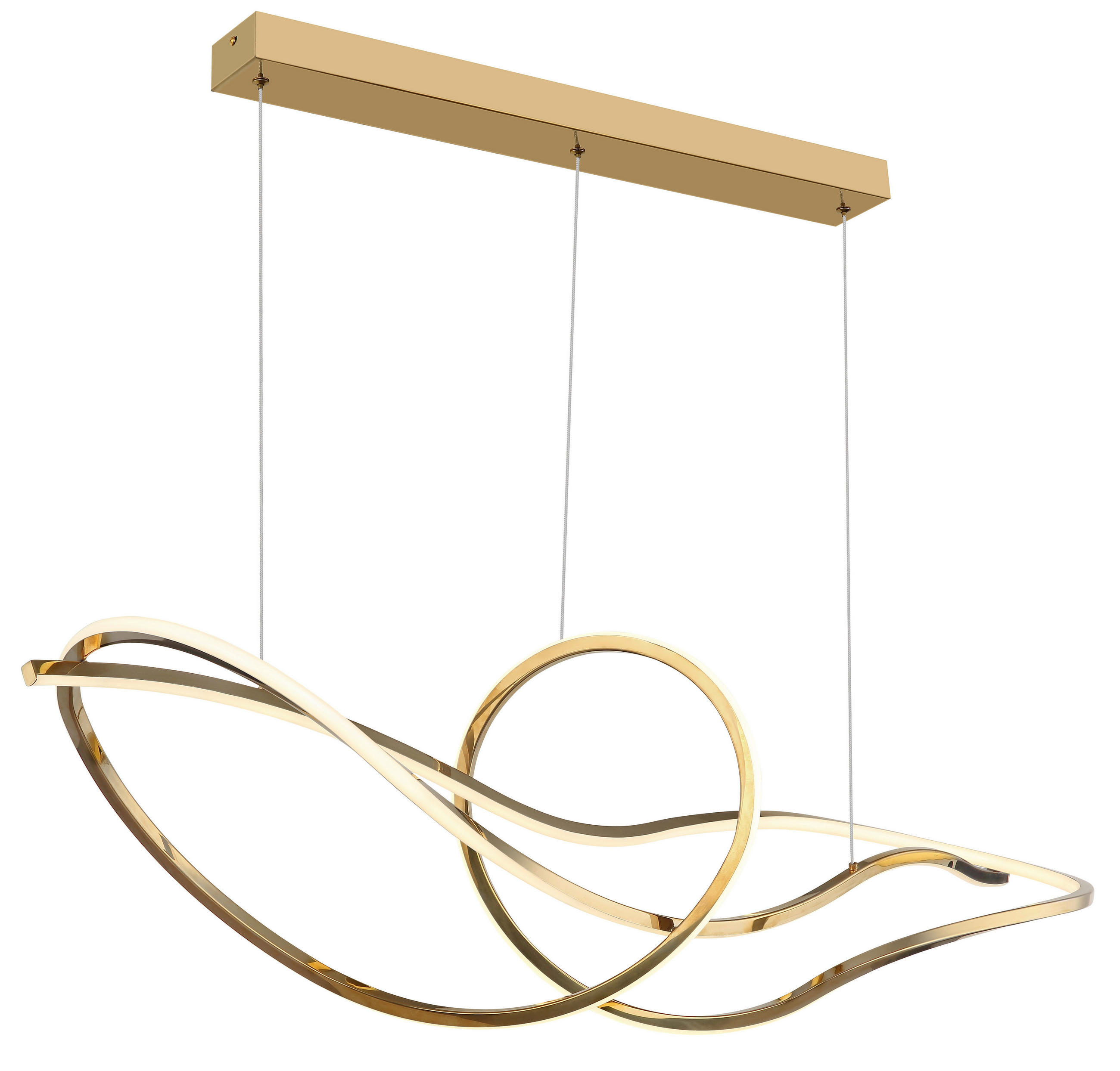 LED-HÄNGELEUCHTE 110/33/120 cm  - Chromfarben/Weiß, Design, Kunststoff/Metall (110/33/120cm) - Globo