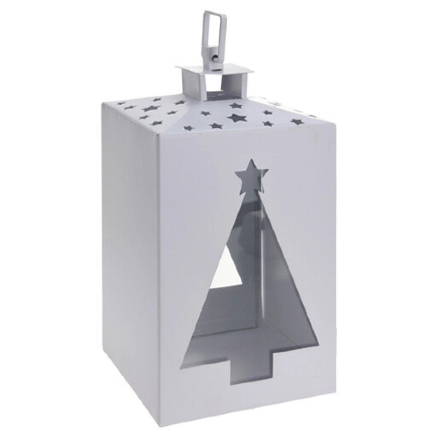 Felinar Xmassale - Basics, sticlă/metal (16/16/28cm)