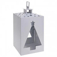 Felinar Xmassale - Basics, sticlă/metal (16/16/28cm)