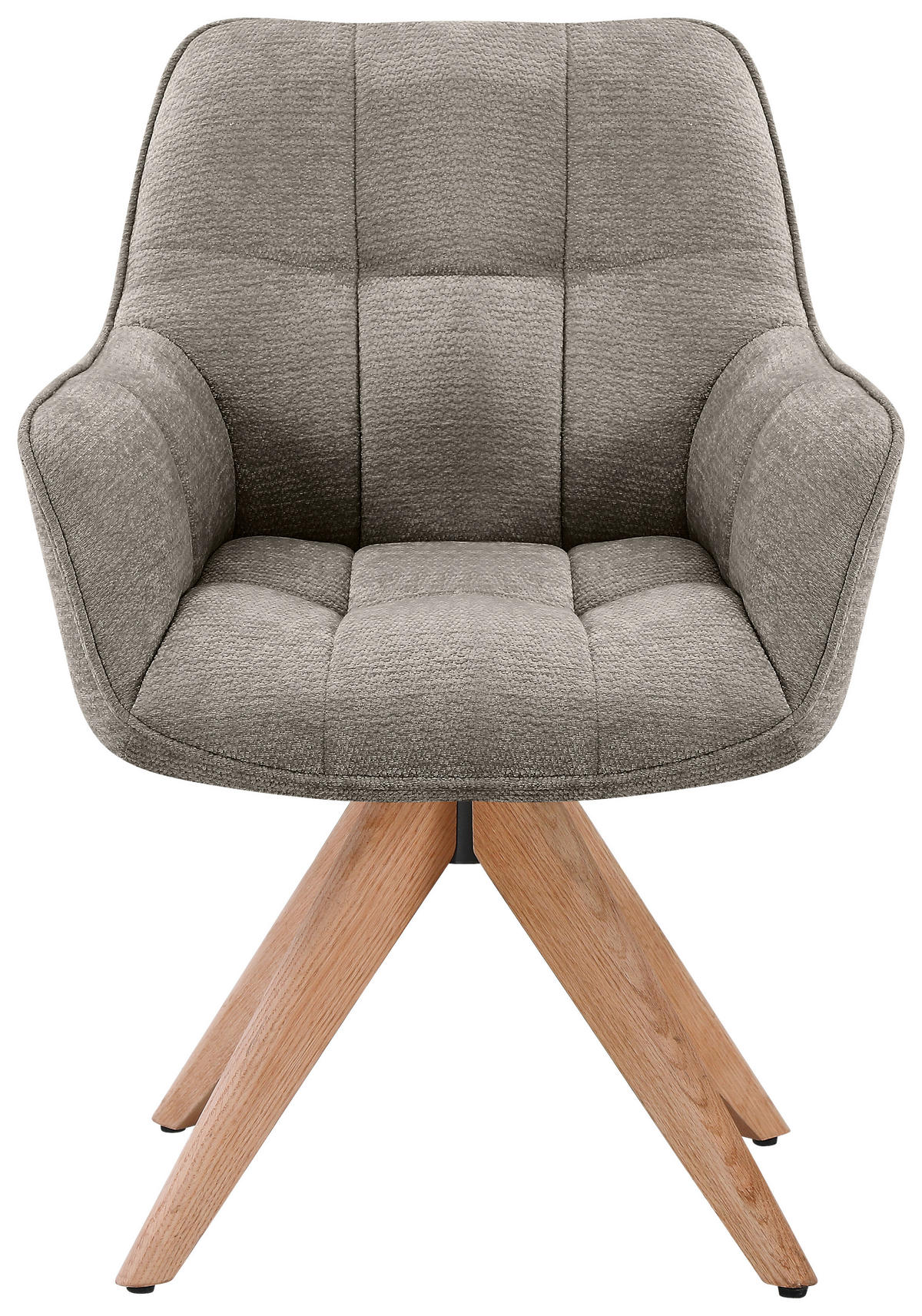 ARMLEHNSTUHL in Holz, Textil Eichefarben, Khaki  - Khaki/Eichefarben, Basics, Holz/Textil (64/85/62cm) - Livetastic