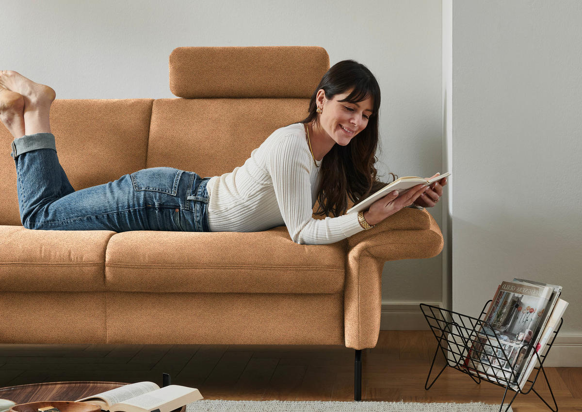 ECKSOFA in Flachgewebe Gelb  - Gelb/Schwarz, Konventionell, Textil/Metall (190/241cm) - Beldomo Comfort