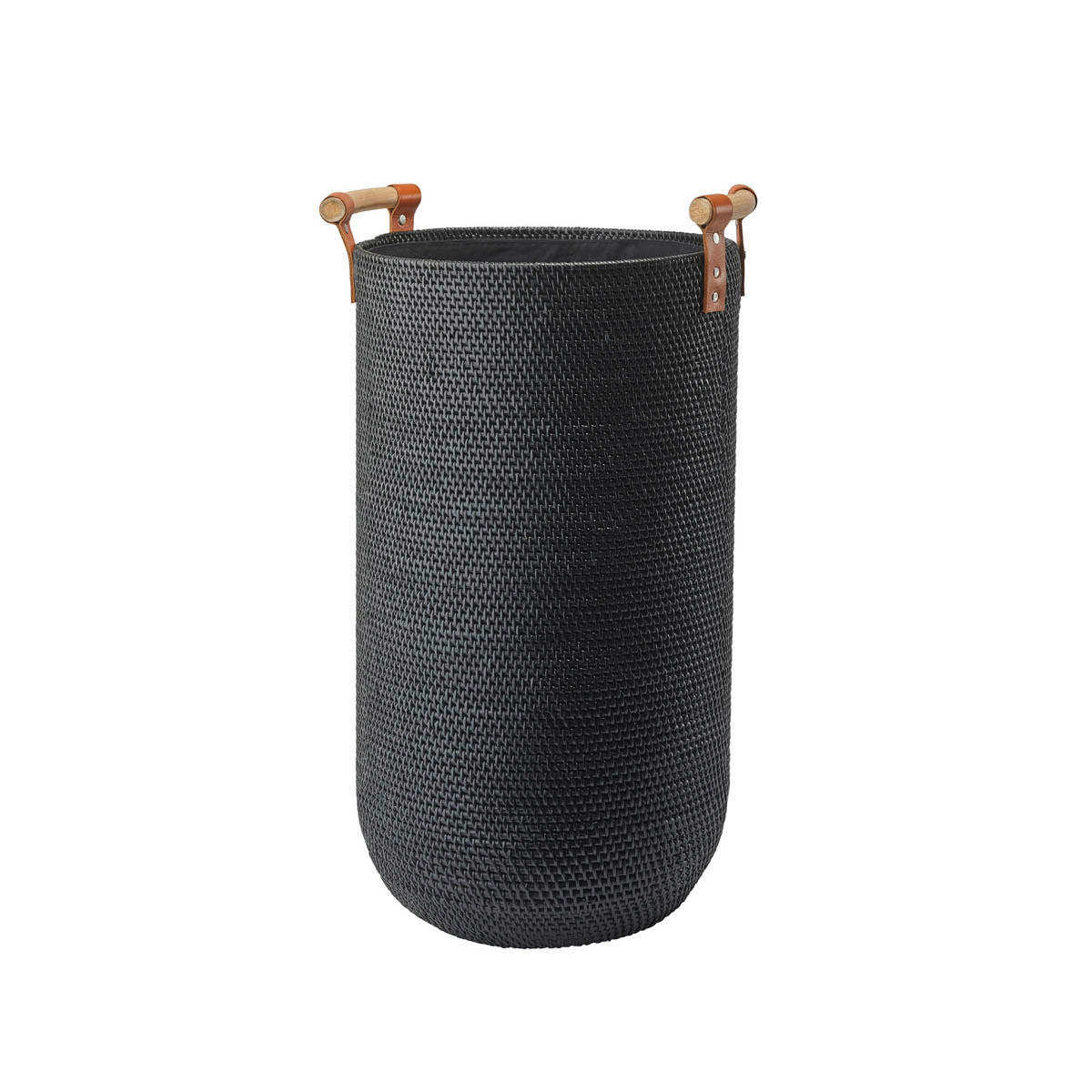 WÄSCHEKORB - Schwarz, Basics, Textil (35/63cm) - Aquanova