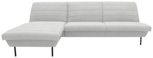 ECKSOFA Looks IX Silberfarben Webstoff  - Silberfarben/Schwarz, Design, Textil/Metall (168/274cm) - LOOKS by W.Joop