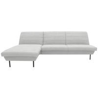 ECKSOFA in Webstoff Silberfarben  168/274 cm  - Silberfarben/Schwarz, Design, Textil/Metall (168/274cm) - LOOKS by W.Joop