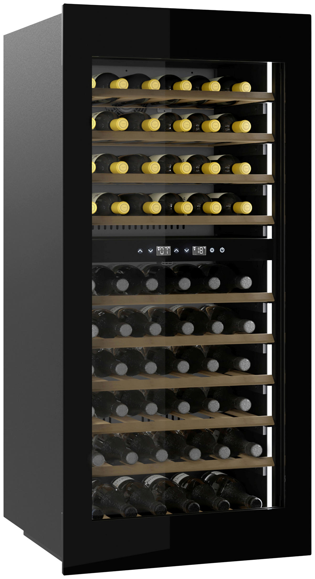 WEINKÜHLSCHRANK WineExcellence WE 60  - Schwarz, Basics, Glas (59,5/123,8/55,9cm) - CASO Design