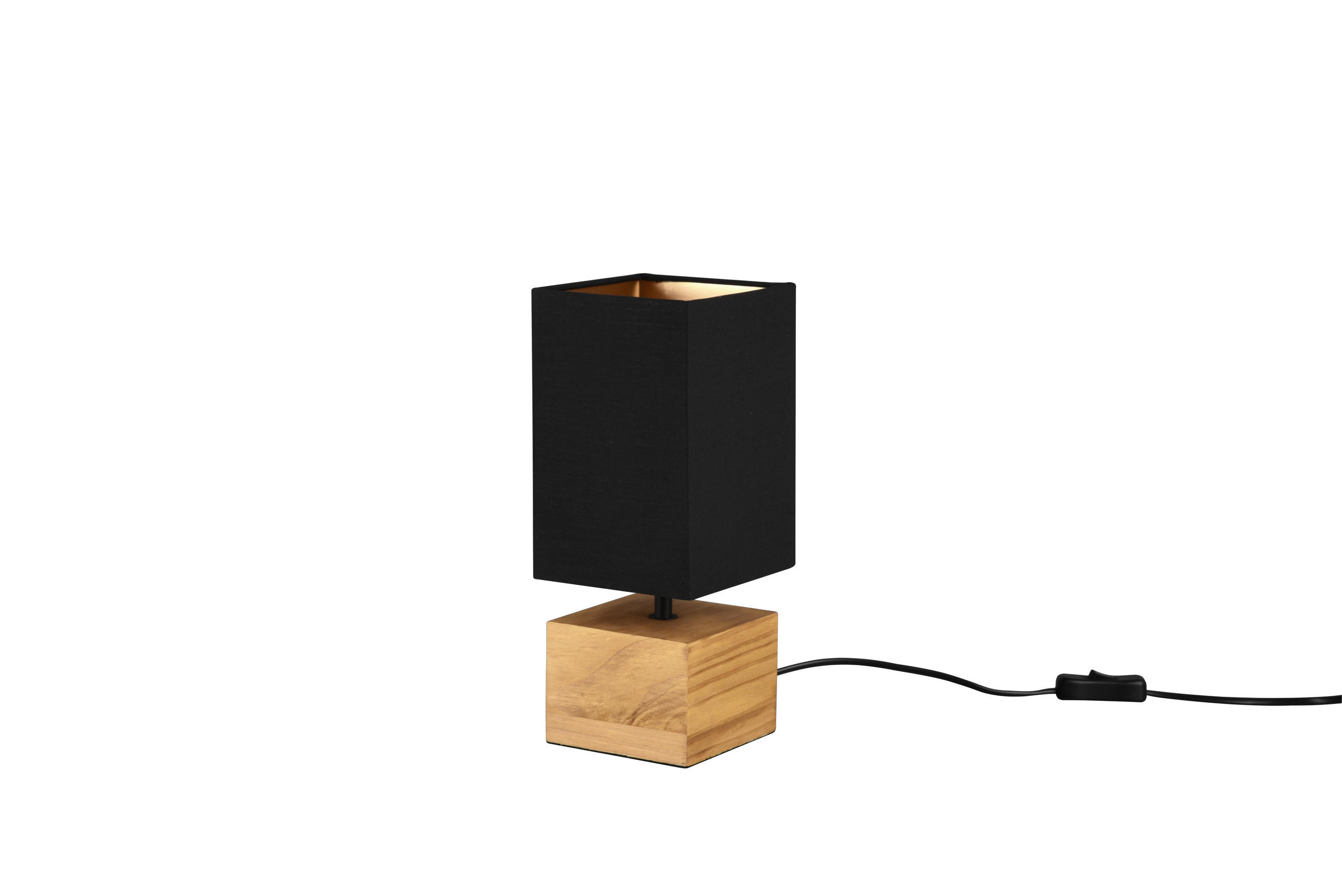 BORDSLAMPA WOODY 12/30/12 cm   - brun/svart, Natur, trä/textil (12/30/12cm)