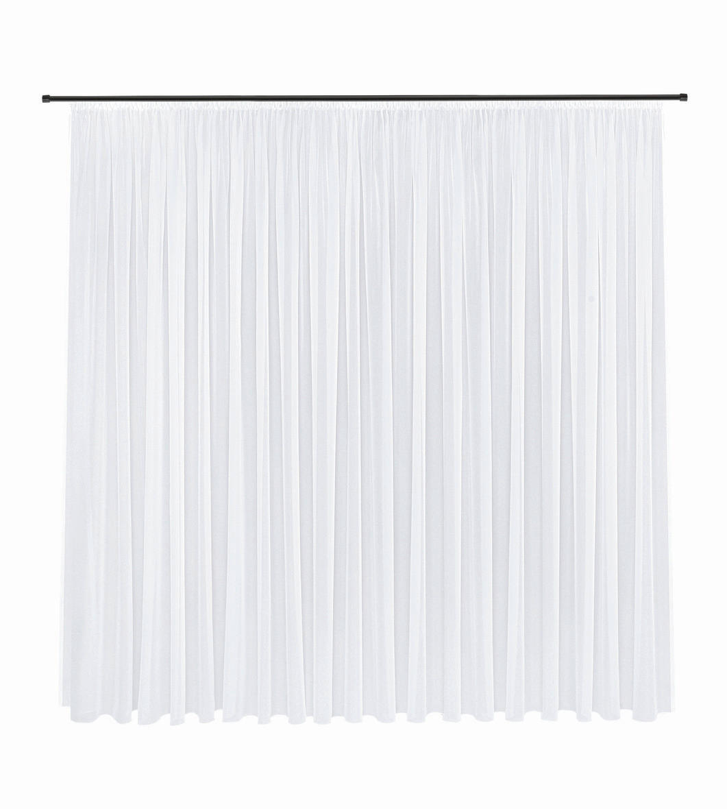 FERTIGSTORE  transparent  600/245 cm   - Weiß, Basics, Textil (600/245cm)