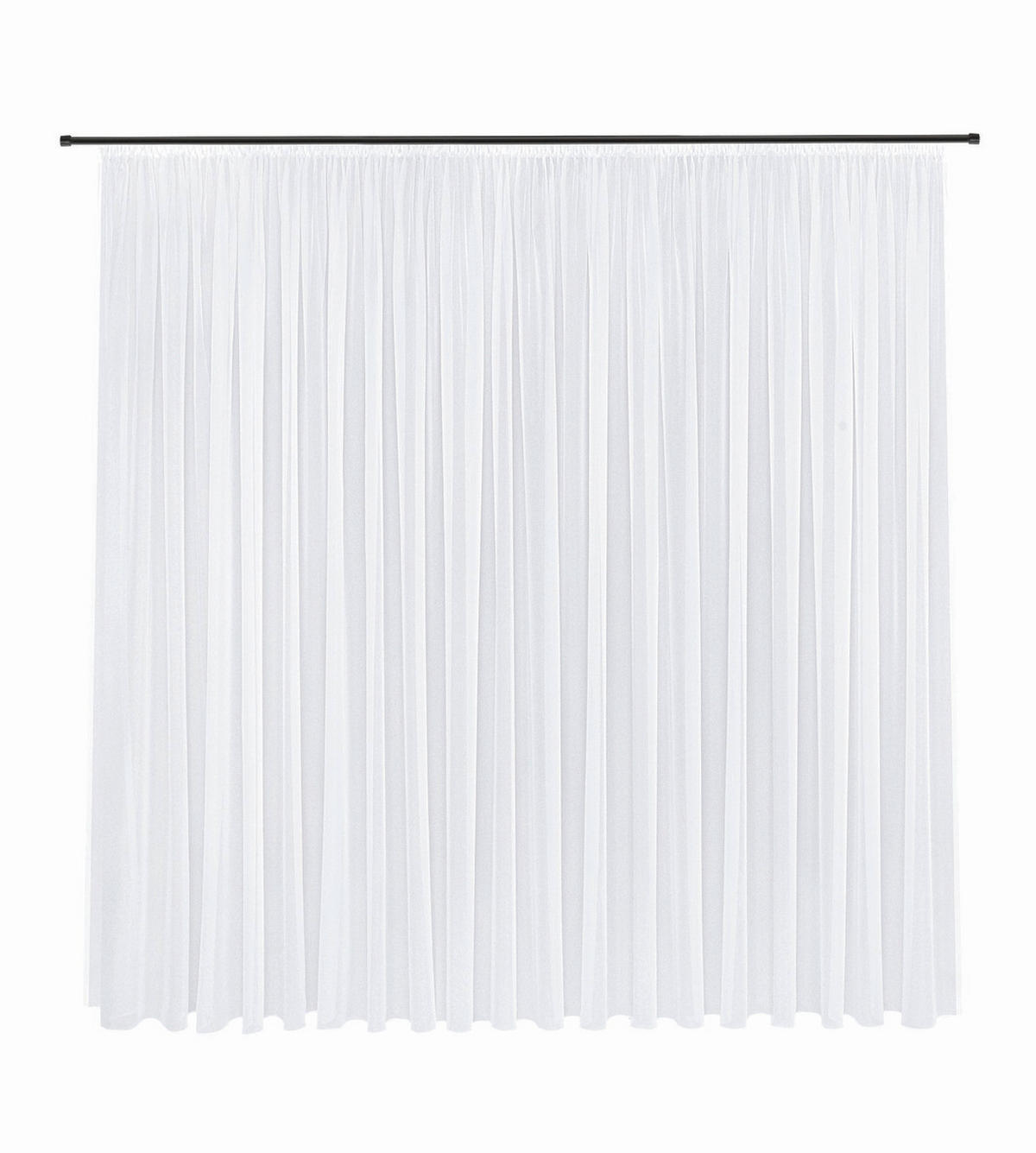 FERTIGSTORE  transparent  600/245 cm   - Weiß, Basics, Textil (600/245cm)