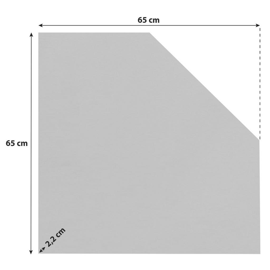 Thumbnail - Mid.you Eckverbindungsplatte, Buche, Holzwerkstoff, 65x2.2x65 cm, Arbeitszimmer, Schreibtische, Schreibtischkombination