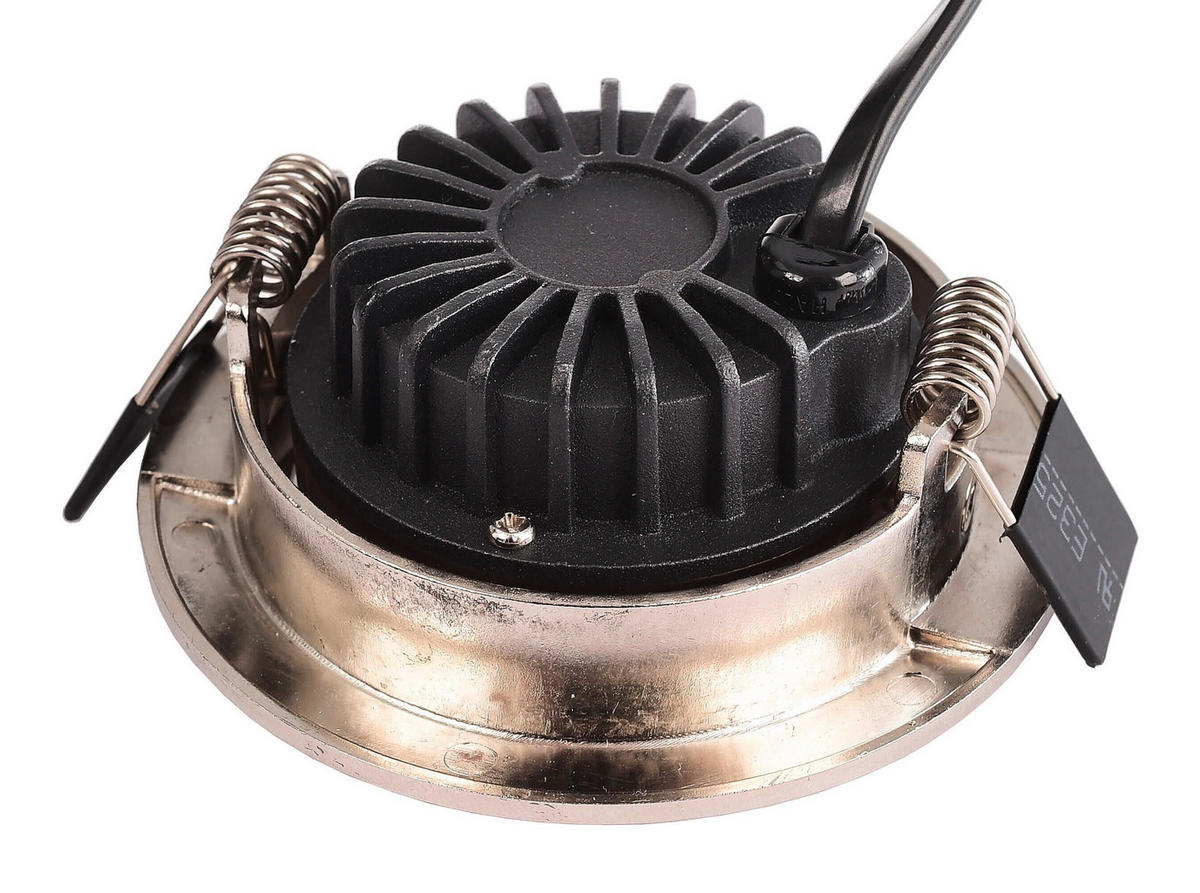 LED-EINBAUSPOT 8,2/8,2/4,1 cm   - Nickelfarben, KONVENTIONELL, Metall (8,2/8,2/4,1cm)