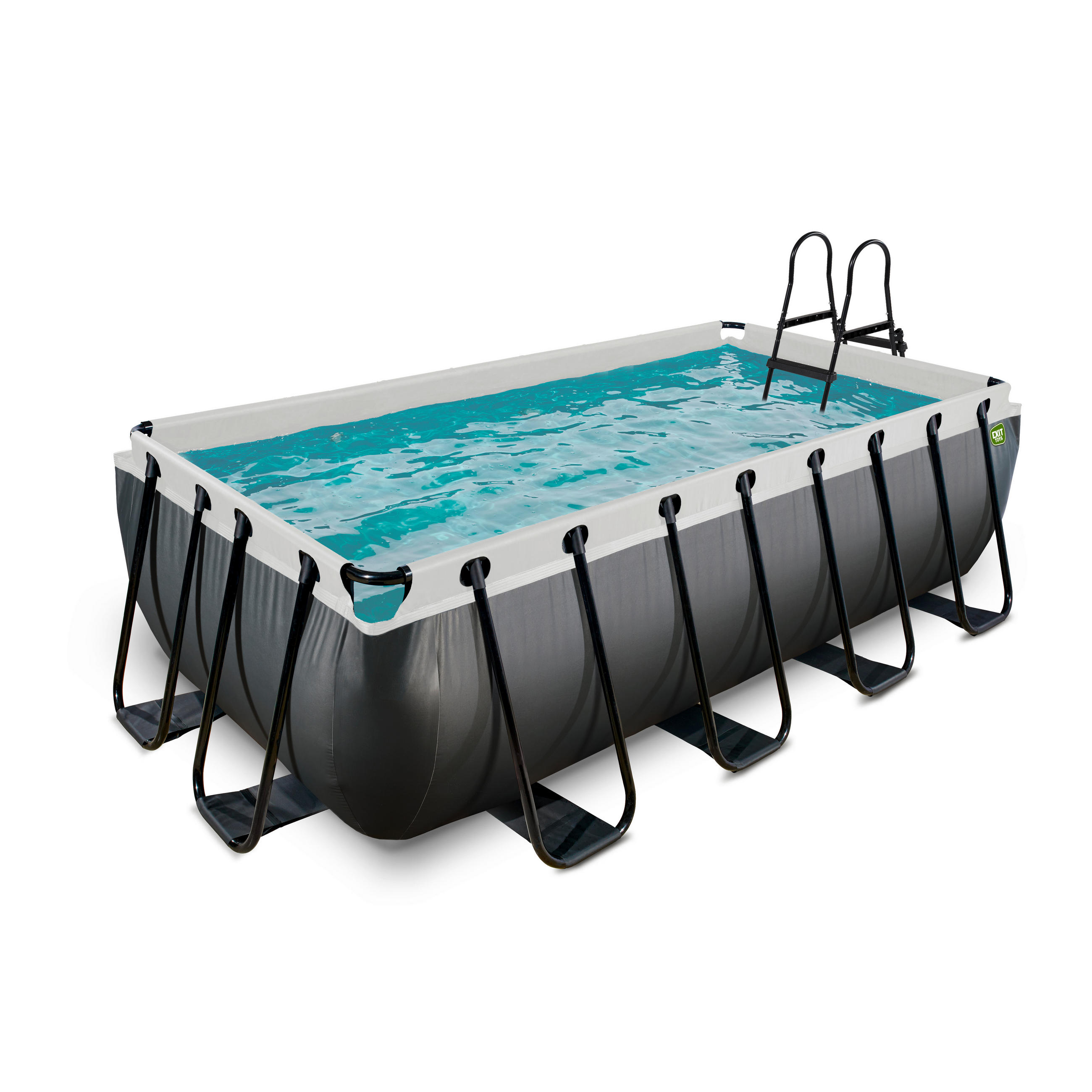 POOL-SET 400/200/100 cm  - Schwarz, KONVENTIONELL, Kunststoff (400/200/100cm) - EXIT Toys