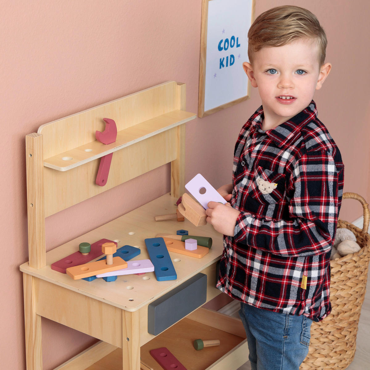 KINDERWERKBANK SORBUS - Naturfarben, Basics, Holz/Holzwerkstoff (55/34/80cm) - MUSTERKIND