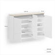 HÄNGESCHUHSCHRANK 129,7/85/35,1 cm  - Anthrazit/Weiß, Design, Holzwerkstoff (129,7/85/35,1cm) - Xora