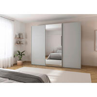 SCHWEBETÜRENSCHRANK 271/223/68 cm 3-türig Grau  - Grau, KONVENTIONELL, Glas/Holzwerkstoff (271/223/68cm) - Novel