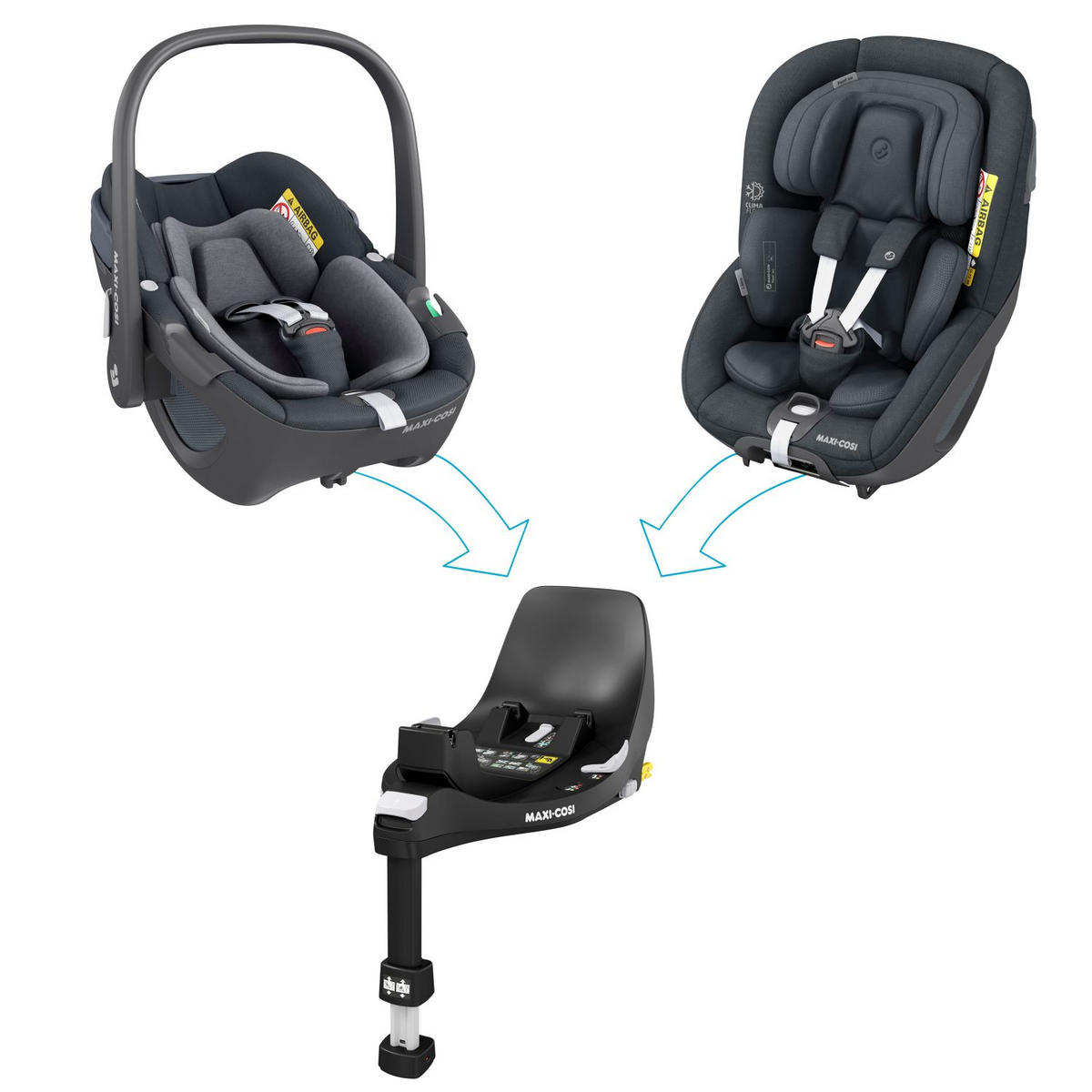 ISOFIXSTATION Base 360  - Schwarz, Basics, Kunststoff (40/70/45cm) - Maxi-Cosi