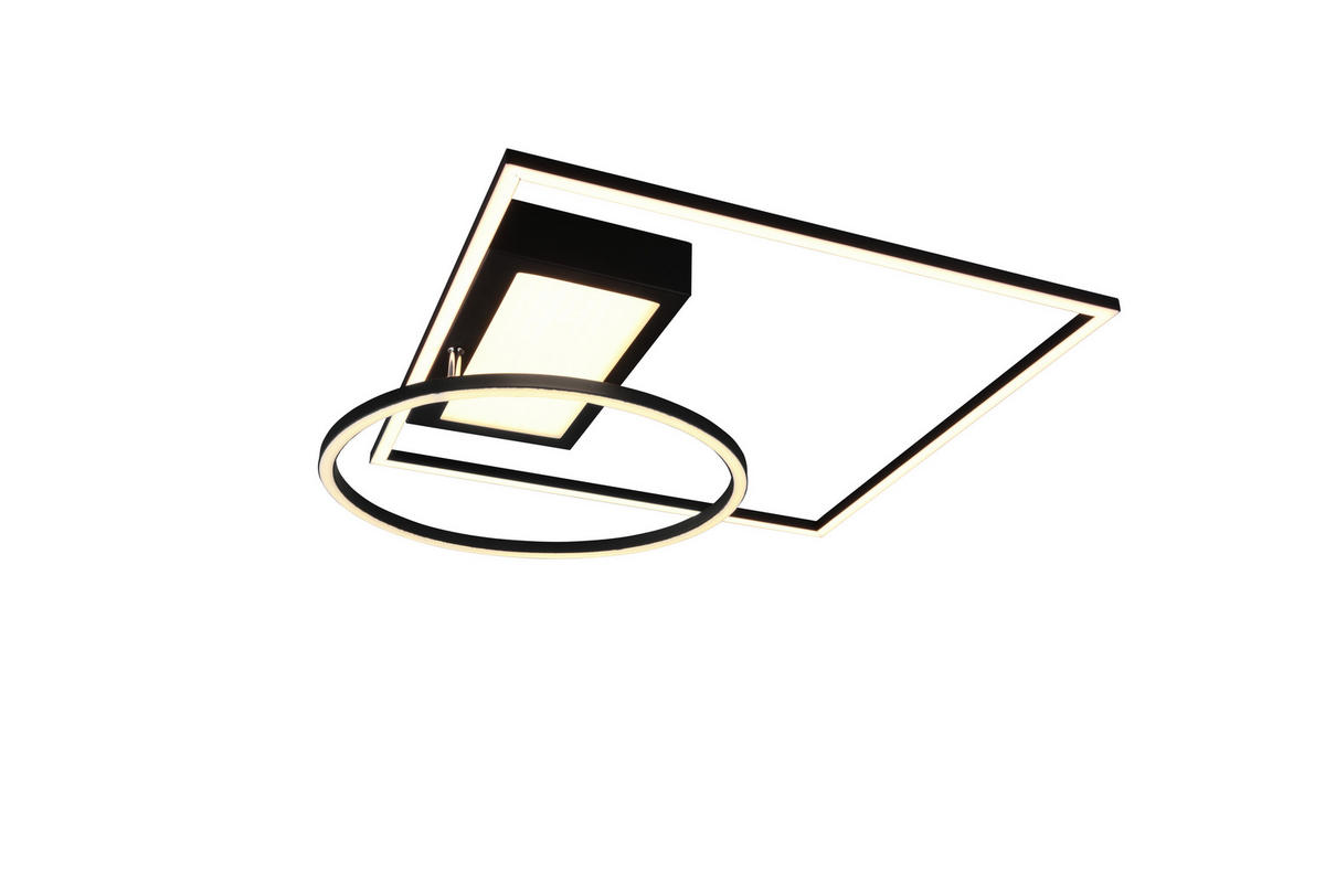 LED PLAFONJERA - crna, Dizajnerski, metal (64,5/9,0/86,5cm)