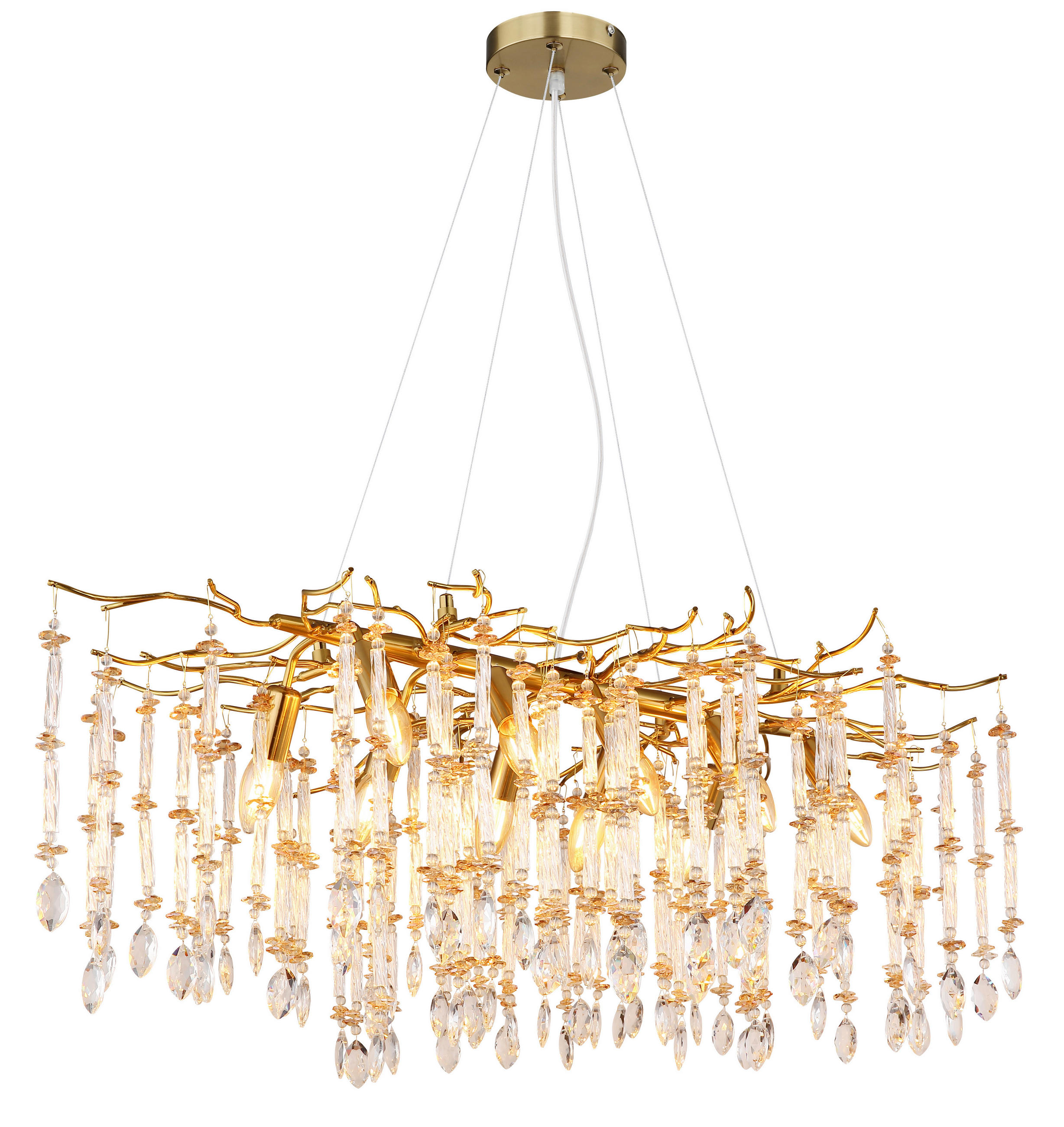 HÄNGELEUCHTE 100/60/120 cm  - Klar/Transparent, Design, Glas/Kunststoff (100/60/120cm) - Globo