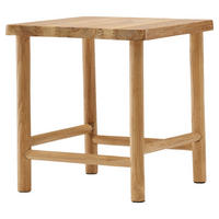 HOCKER Teakholz Hellbraun  - Hellbraun, Design, Holz (42/46/42cm) - Livetastic