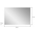 WANDSPIEGEL 109/72/2 cm  - Weiß, Design, Glas/Holzwerkstoff (109/72/2cm) - Xora