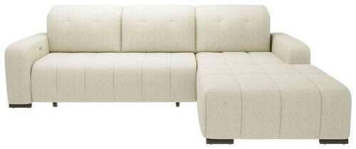 ECKSOFA in Mikrofaser Beige  - Beige/Schwarz, Modern, Textil/Metall (185/292cm) - Livetastic