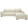 ECKSOFA in Mikrofaser Beige  - Beige/Schwarz, Modern, Textil/Metall (185/292cm) - Livetastic