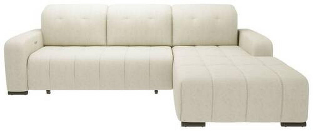 ECKSOFA in Mikrofaser Beige  - Beige/Schwarz, Modern, Textil/Metall (185/292cm) - Livetastic