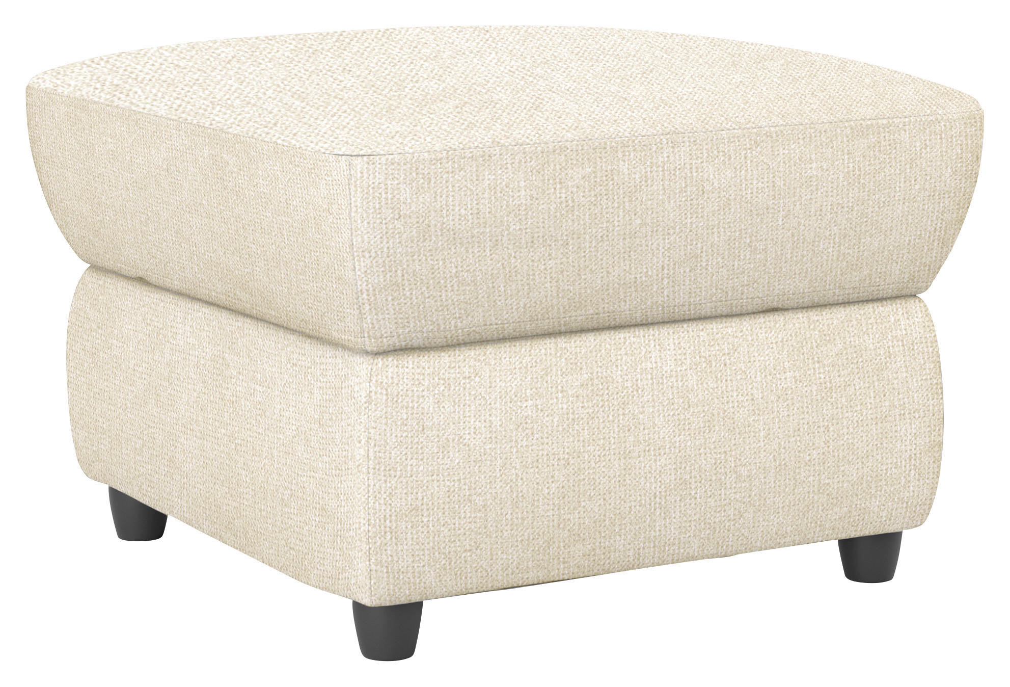 HOCKER Chenille Creme  - Creme/Schwarz, KONVENTIONELL, Kunststoff/Textil (68/45/68cm) - Livetastic