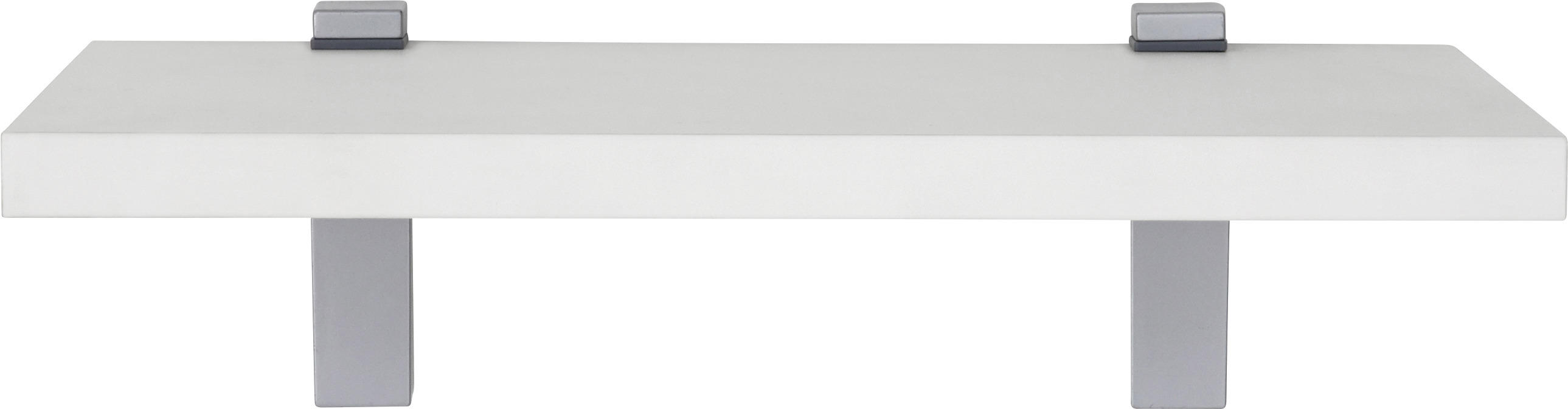 WANDBOARD Weiß  - Weiß, Design, Holzwerkstoff/Metall (60/2,2/25cm) - Moderano