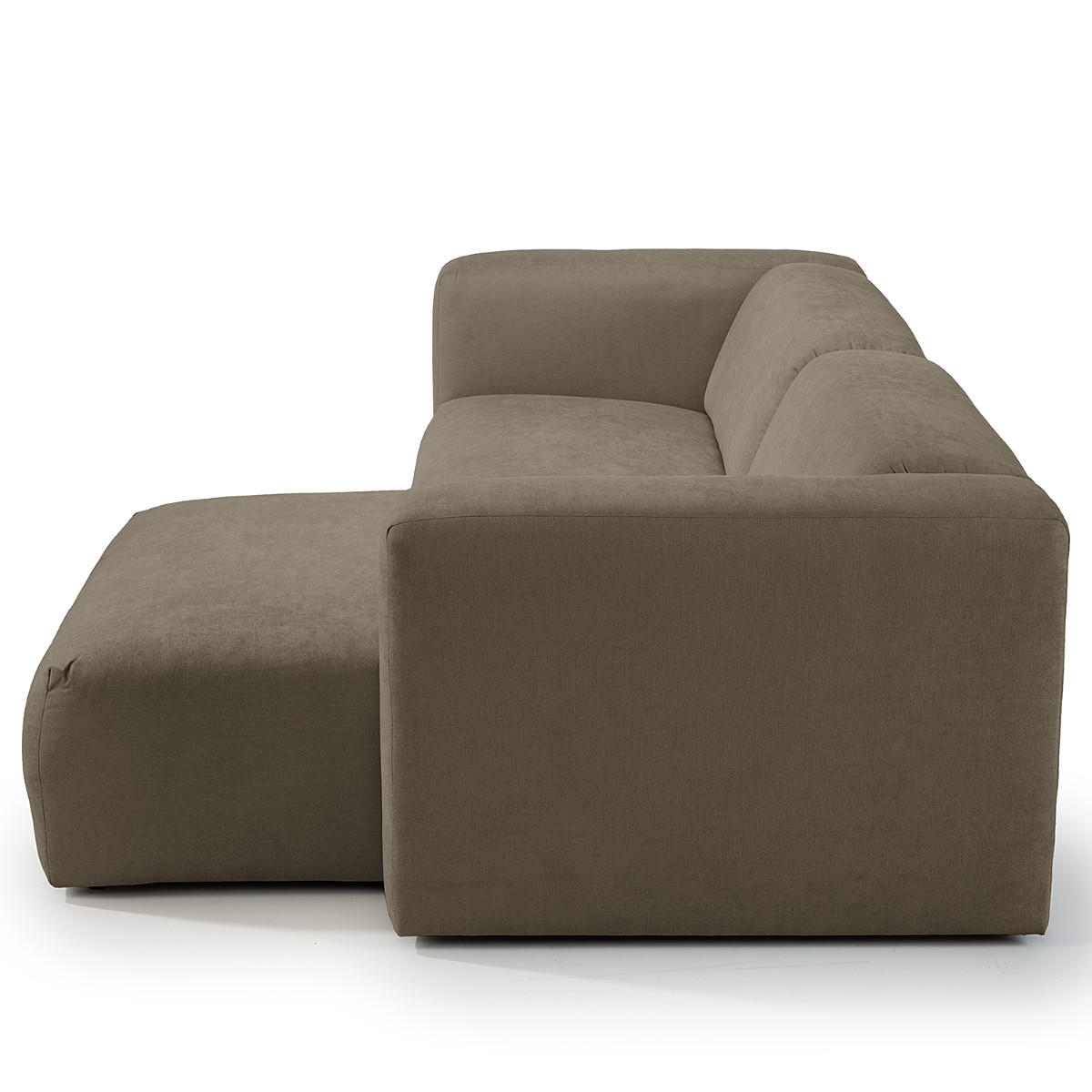 ECKSOFA in Struktur Dunkelgrau  - Dunkelgrau, Modern, Textil (255/72/160cm) - Trendmanufaktur