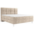 BOXBETT 180/200 cm  in Taupe  - Taupe/Chromfarben, MODERN, Holz/Holzwerkstoff (180/200cm) - Esposa