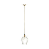 HÄNGELEUCHTE  20/27/20 cm   - Klar/Goldfarben, Trend, Glas (20/27/20cm) - Kayoom