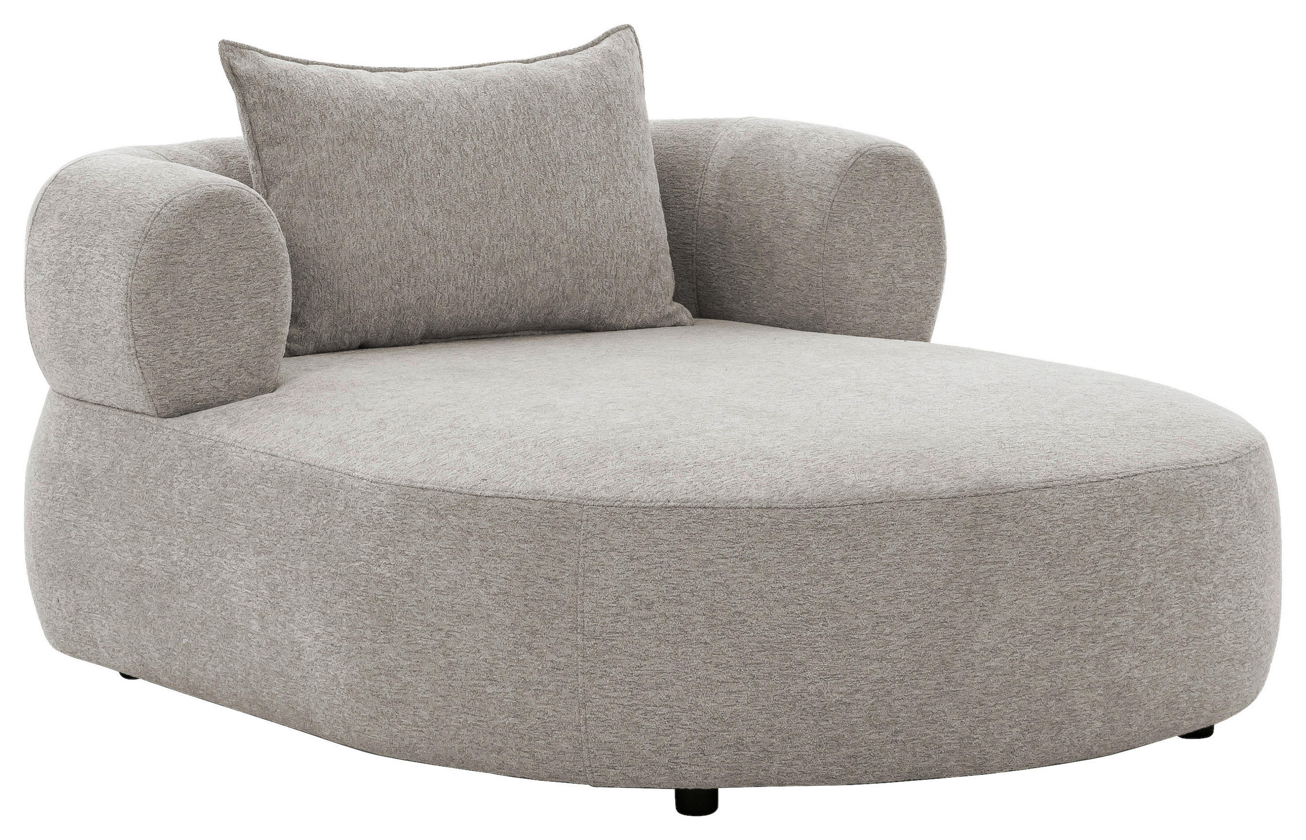 XXL-SESSEL Chenille Hellgrau    - Hellgrau/Schwarz, Design, Kunststoff/Textil (122/76/156cm) - Livetastic