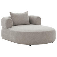 XXL-SESSEL Chenille Hellgrau    - Hellgrau/Schwarz, Design, Kunststoff/Textil (122/76/156cm) - Livetastic