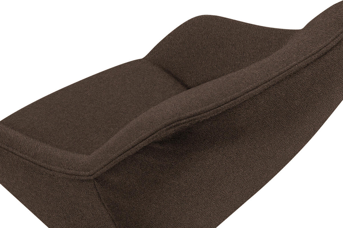 ARMLEHNSTUHL  in Nickel Flachgewebe  - Schwarz/Braun, Design, Textil/Metall (60/84/67cm) - Koinor