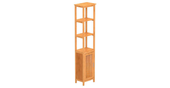 HOCHSCHRANK 40,0/190,0/30,0 cm - Silberfarben, Natur, Holz/Metall (40,0/190,0/30,0cm) - Carryhome