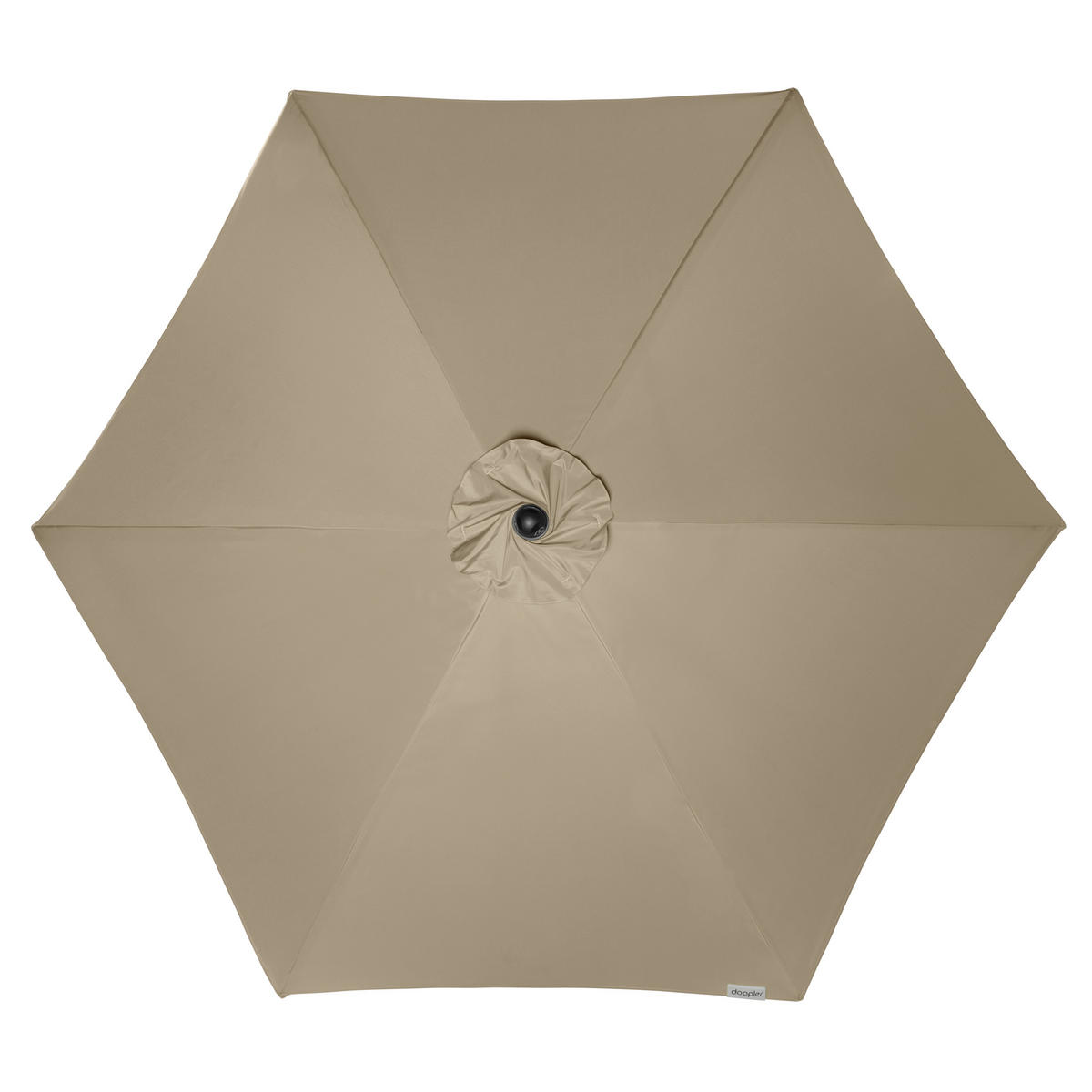SONNENSCHIRM 210 cm Greige  - Greige/Silberfarben, Basics, Textil/Metall (210/210cm) - Doppler