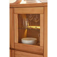 HIGHBOARD 99/140/38 cm  - Kernbuche/Grau, KONVENTIONELL, Glas/Holz (99/140/38cm) - Voleo