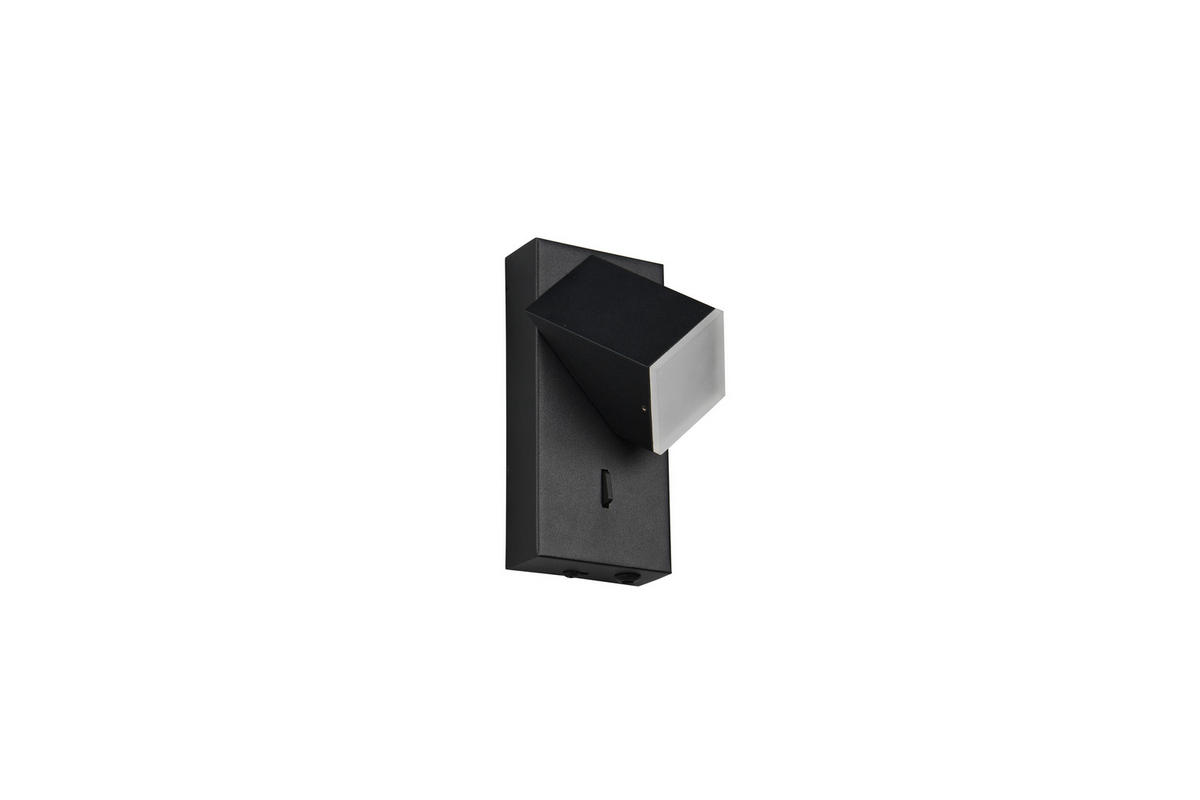 LED-WANDLEUCHTE   - Schwarz, Basics, Metall (15/7/8.5cm)