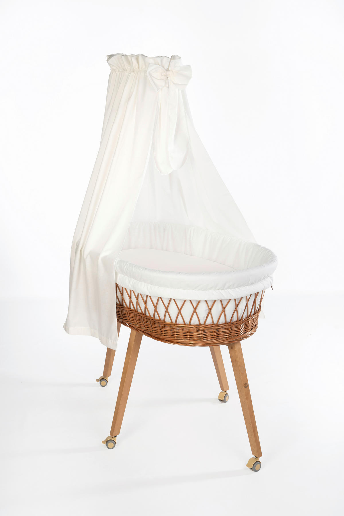 STUBENWAGEN-KOMPLETTSET Babybett Lounge Natur Buche  Creme, Weiß, Buchefarben  - Buchefarben/Creme, Basics, Holz/Textil (60/167/100cm) - Mionido