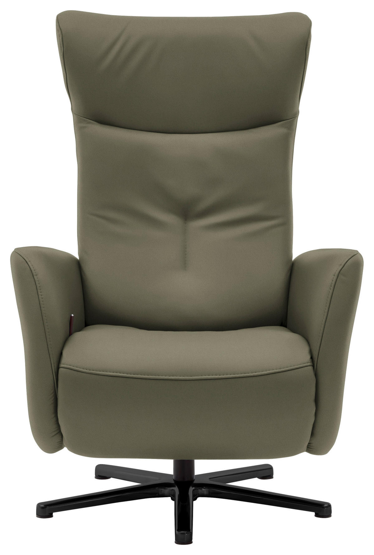 RELAXSESSEL in Leder Grau, Grün  - Schwarz/Grau, Design, Leder/Metall (76/114/83cm) - Beldomo Speed