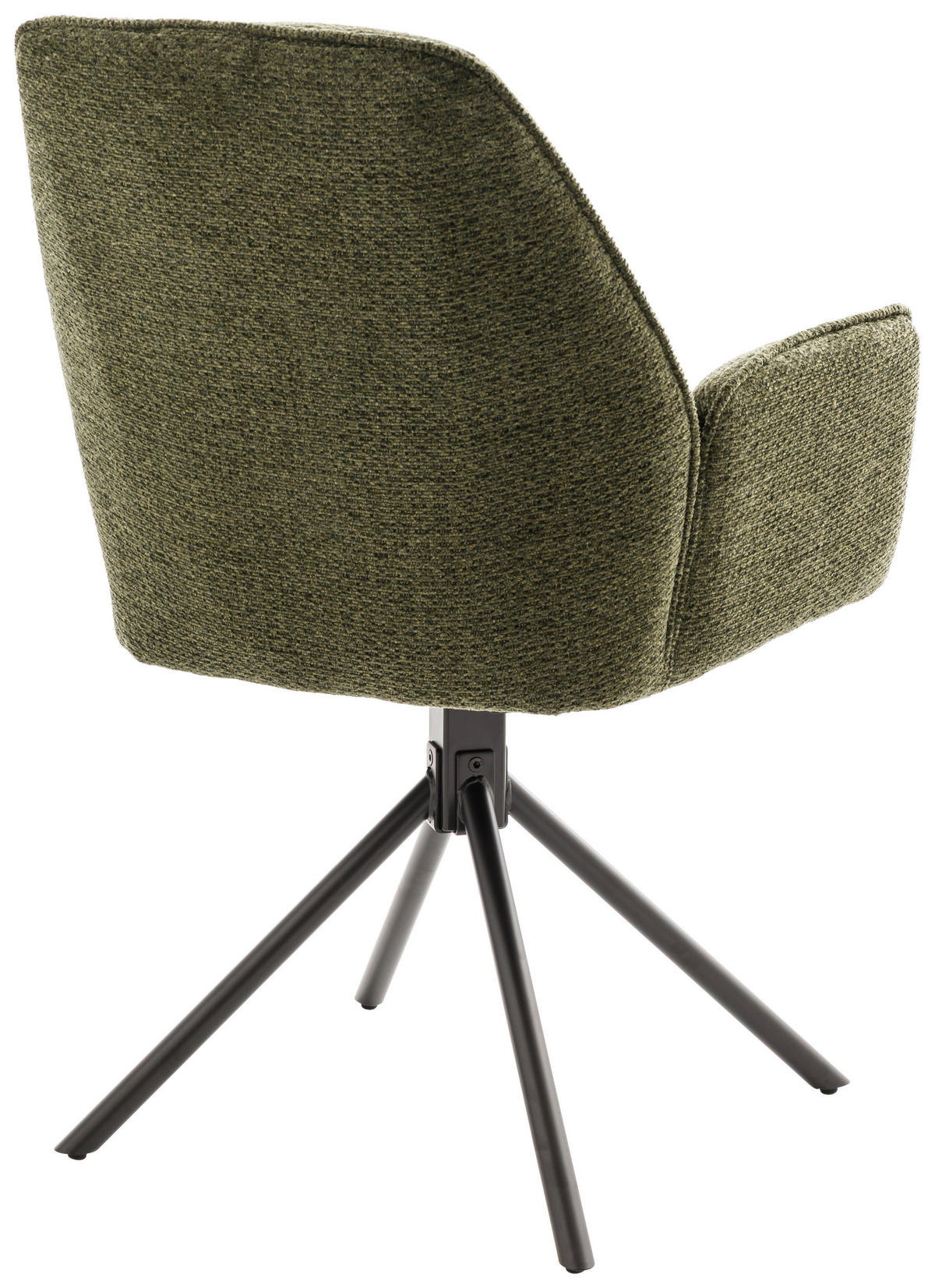 ARMLEHNSTUHL  in Eisen Struktur  - Schwarz/Olivgrün, Design, Textil/Metall (59/88/63cm) - Carryhome