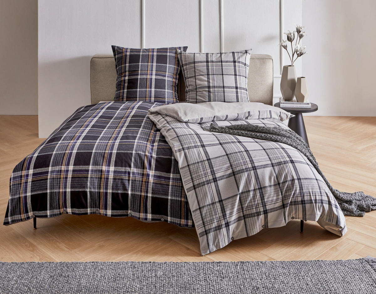 WENDEBETTWÄSCHE Margo Biber 135/200 cm  - Taupe, KONVENTIONELL, Textil (135/200cm) - Dieter Knoll