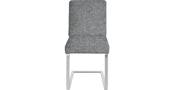 SCHWINGSTUHL  in Stahl Chenille  - Chromfarben/Grau, Design, Textil/Metall (46/92/60cm) - Dieter Knoll