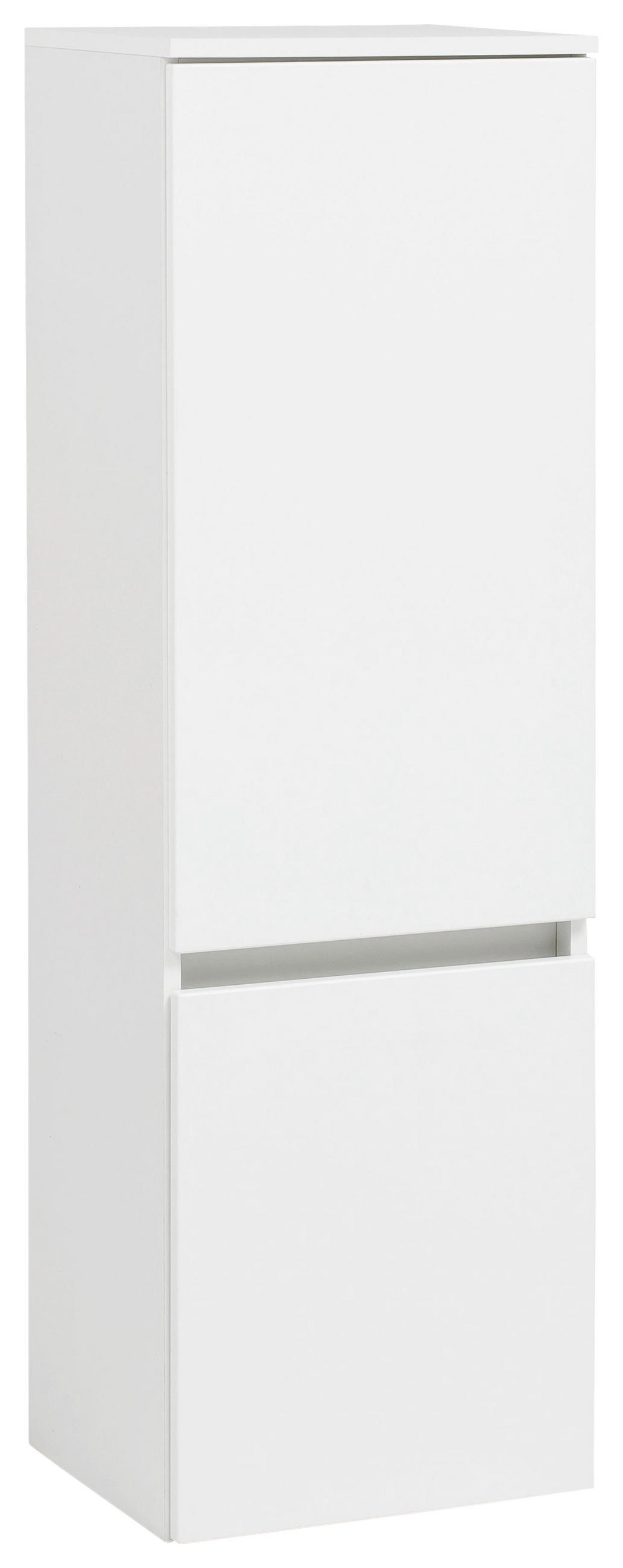 MIDISCHRANK Weiß - Silberfarben/Weiß, KONVENTIONELL, Holzwerkstoff/Kunststoff (40/130/35cm) - Held