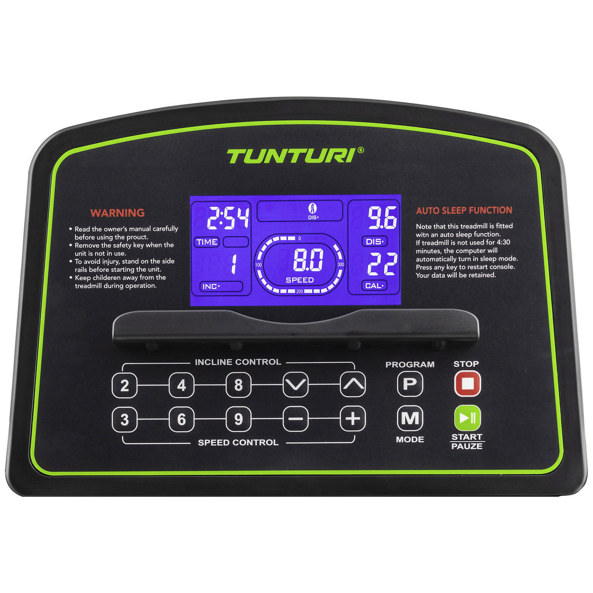 LAUFBAND CARDIO FIT T40 - Schwarz, KONVENTIONELL, Kunststoff/Metall (152/70/135cm) - Tunturi