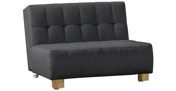 SCHLAFSOFA in Dunkelgrau  - Dunkelgrau/Naturfarben, Design, Holz/Textil (125/92/102cm) - Novel