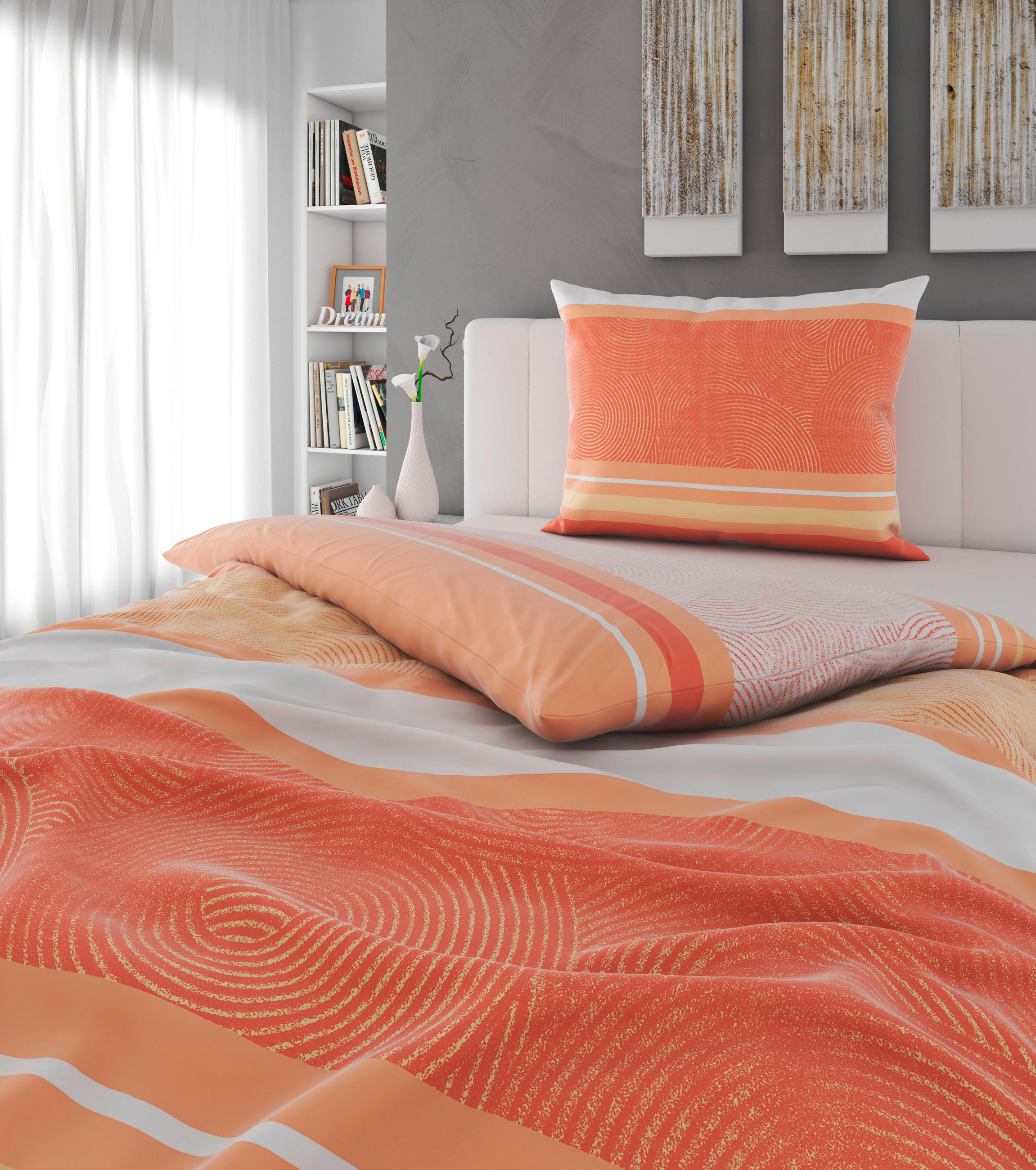 BETTWÄSCHE CUBY Satin 140/200 cm  - Terracotta, KONVENTIONELL, Textil (140/200cm) - Esposa